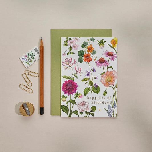 Bountiful Blooms - Happiest of Birthdays - Card - Winterberries