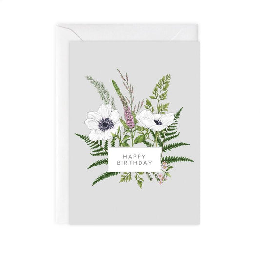 Happy Birthday Wild Meadow Card - Winterberries