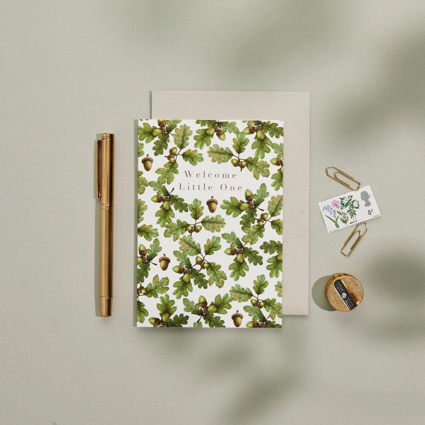 Cottage Garden - Welcome Little One - Card - Winterberries