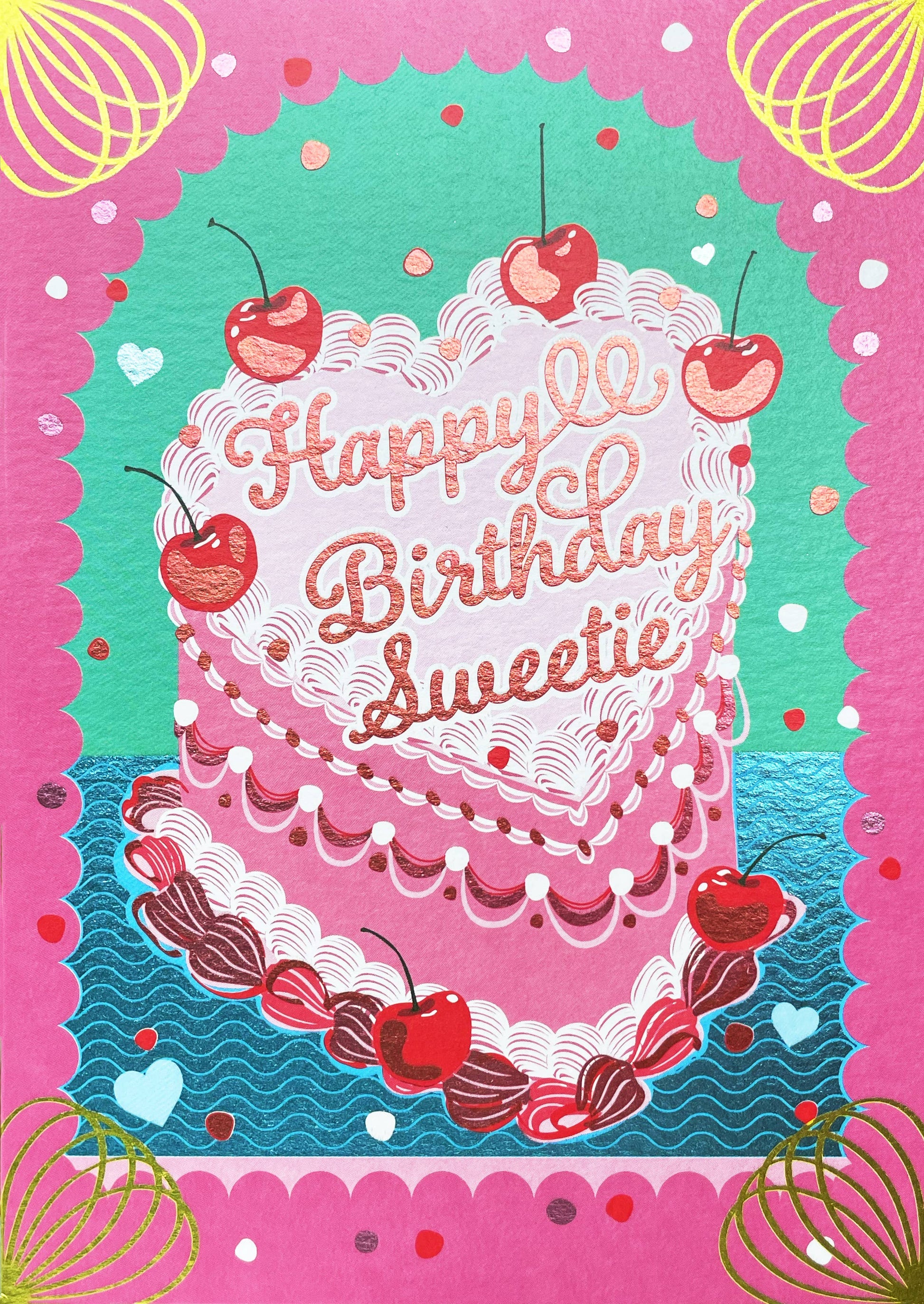 Happy Birthday Sweetie Card - Winterberries