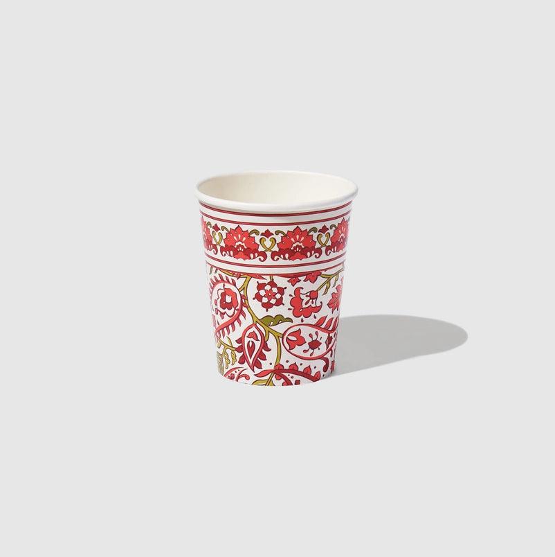 x10 Festive Paisley Cups - Winterberries