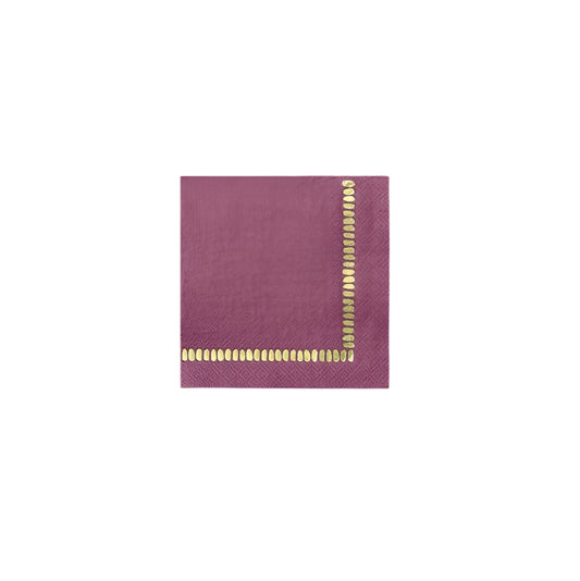 x25 Plum Napkins - Winterberries