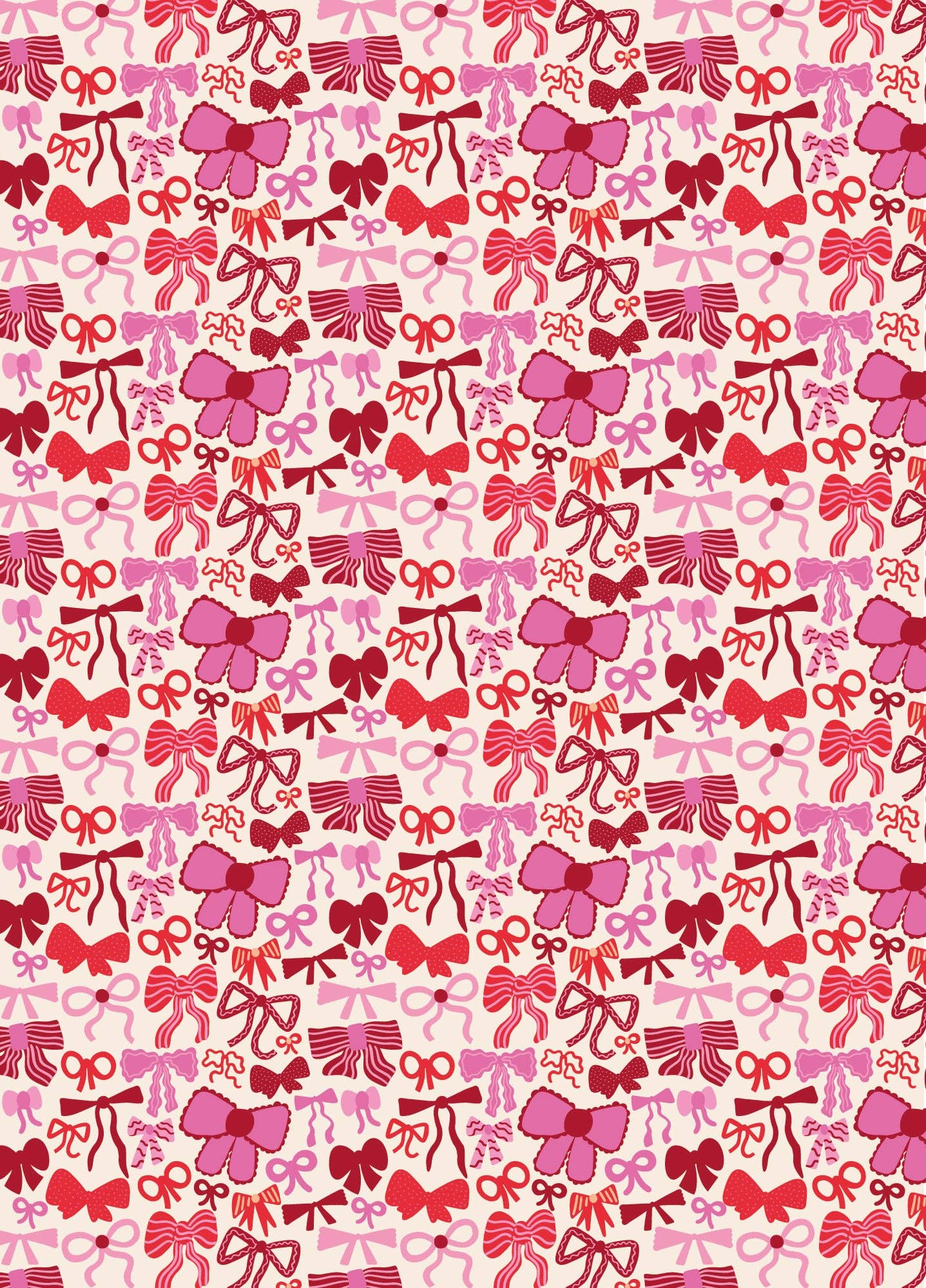 Christmas Bow Wrapping Paper - Winterberries