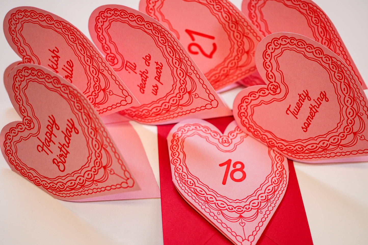 HAPPY BIRTHDAY CAKE HEART CARD