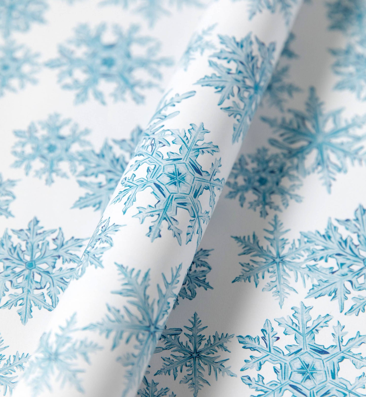 Snowflake Watercolour Sustainable Gift Wrap - Winterberries