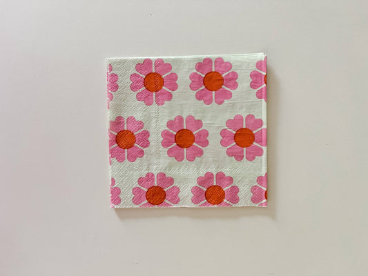 x16 CREAM AND FLORAL NAPKINS - Winterberries