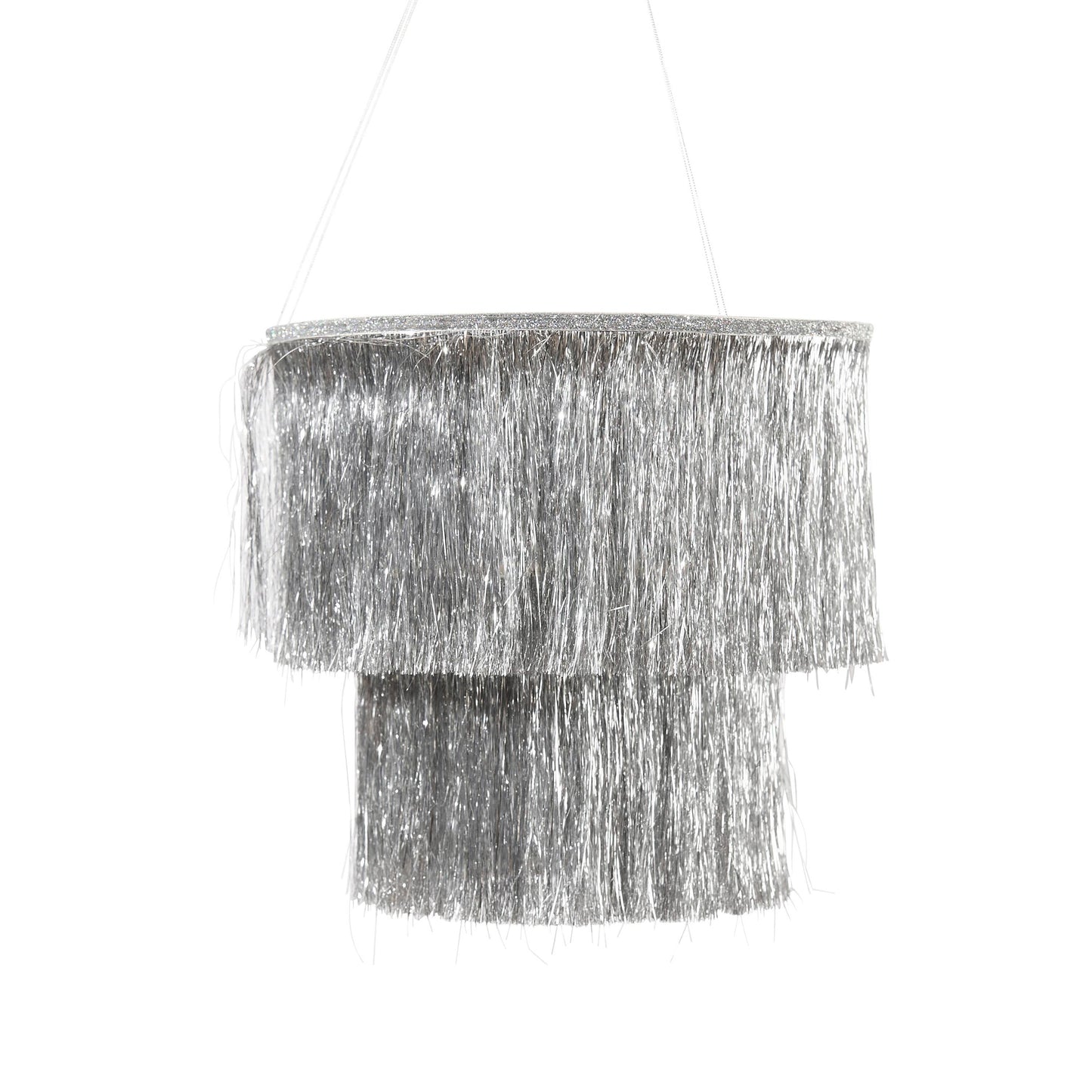 SILVER FRINGE CHANDELIER - Winterberries