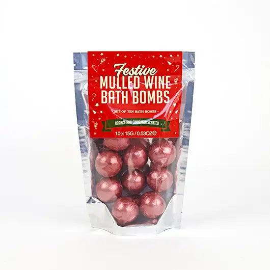 Festive Mulled Wine Christmas Bath Bombs - Winterberries