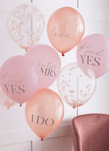 8x Hen do balloons - Winterberries
