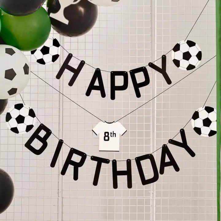 HAPPY BIRTHDAY FOOTBALL BUNTING - Winterberries