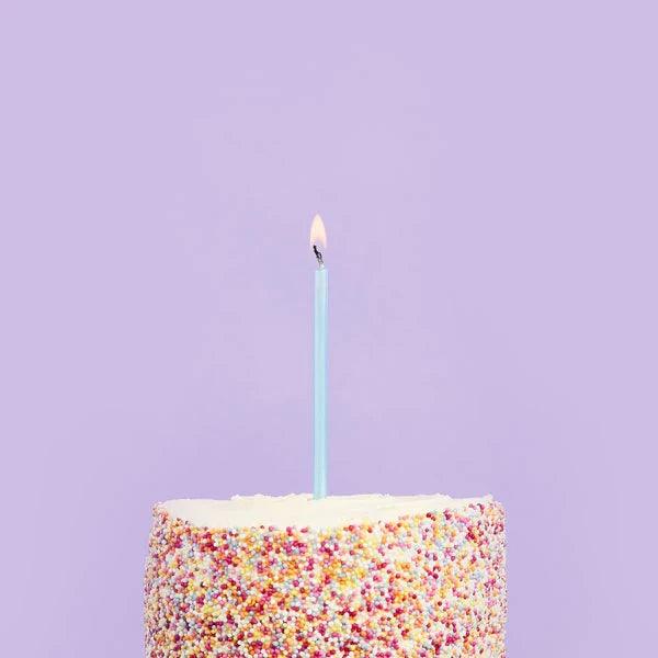 x12 Blue Skinny Candles - Winterberries