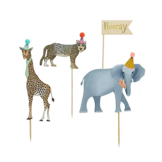x4 Animals Cake Toppers - Winterberries