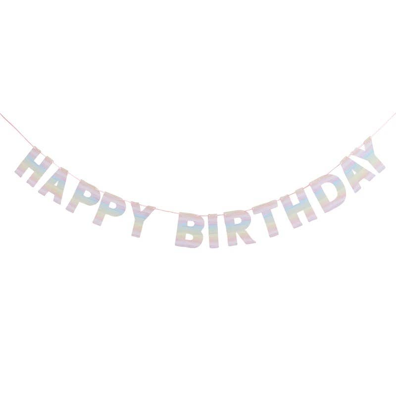RAINBOW HAPPY BIRTHDAY GARLAND - Winterberries