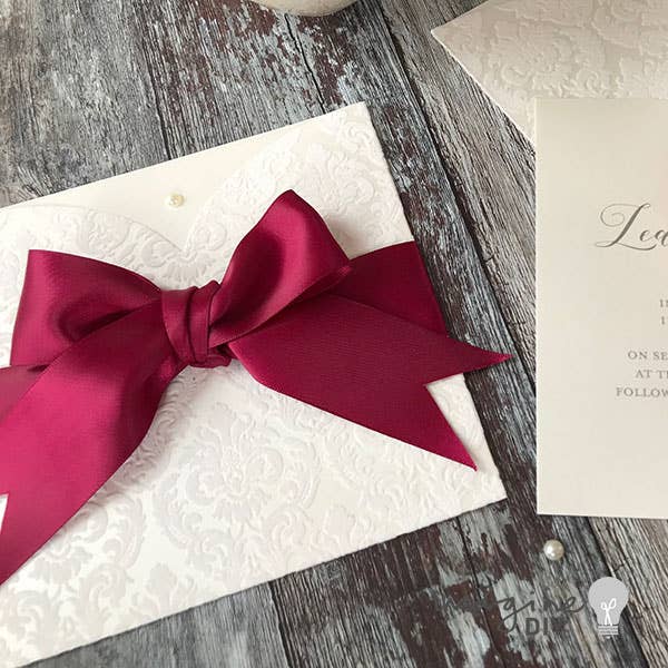 38mm Wine Satin Ribbon – 10 Metre Roll - Winterberries