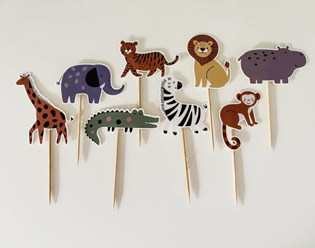 x8 Safari Cupcake Toppers - Winterberries