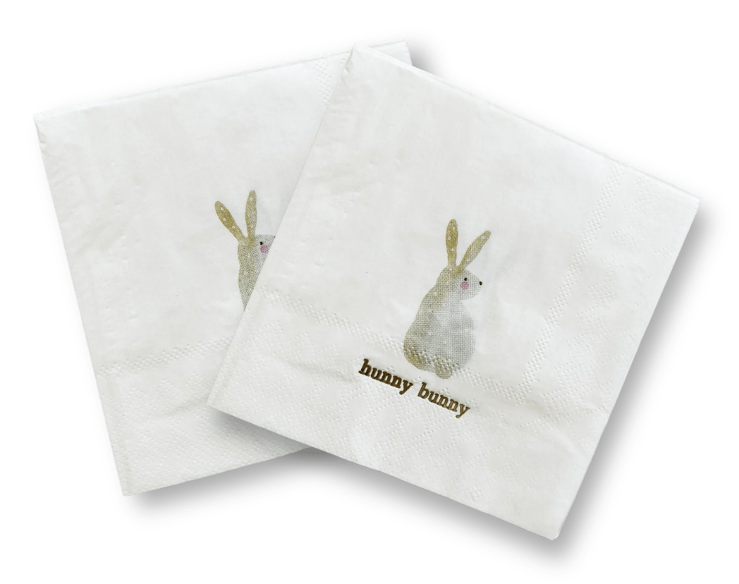 x16 'HUNNY BUNNY' COCKTAIL PAPER NAPKINS - Winterberries