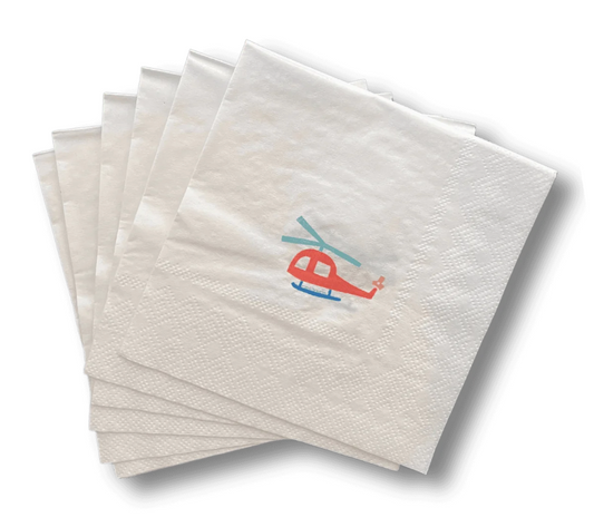 x16 AIRPLANE COCKTAIL PAPER NAPKINS - Winterberries