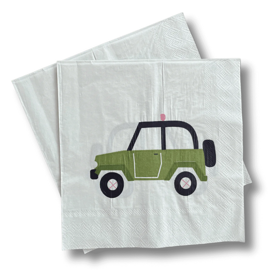 x16 SAFARI JEEP PAPER NAPKINS - Winterberries