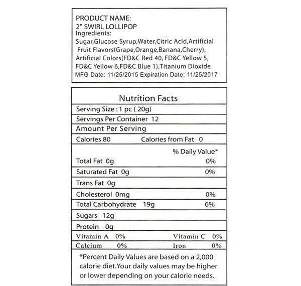 x1 Swirl Lollipop - Winterberries