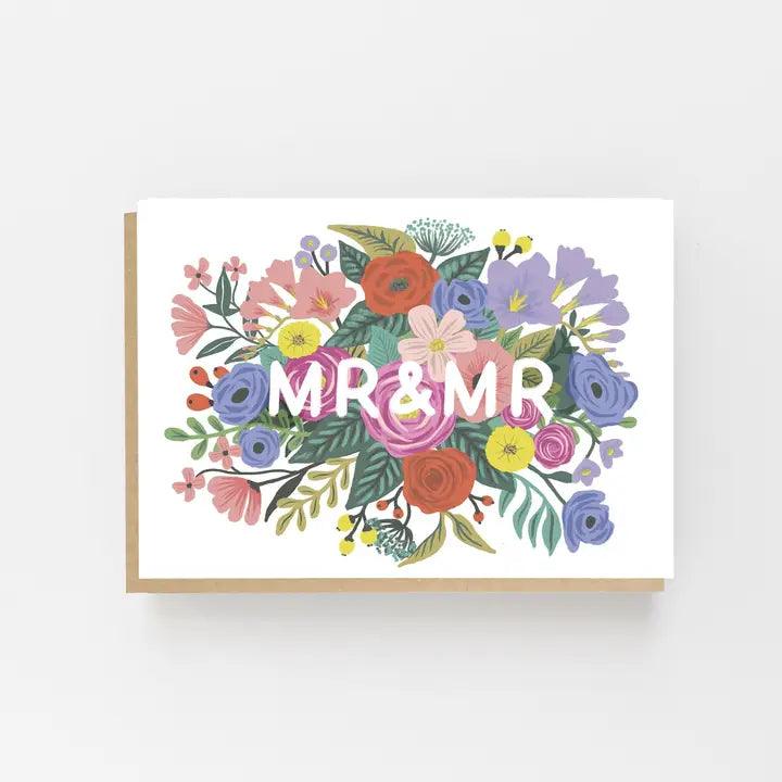 Mr & Mr Floral Wedding Card - Winterberries