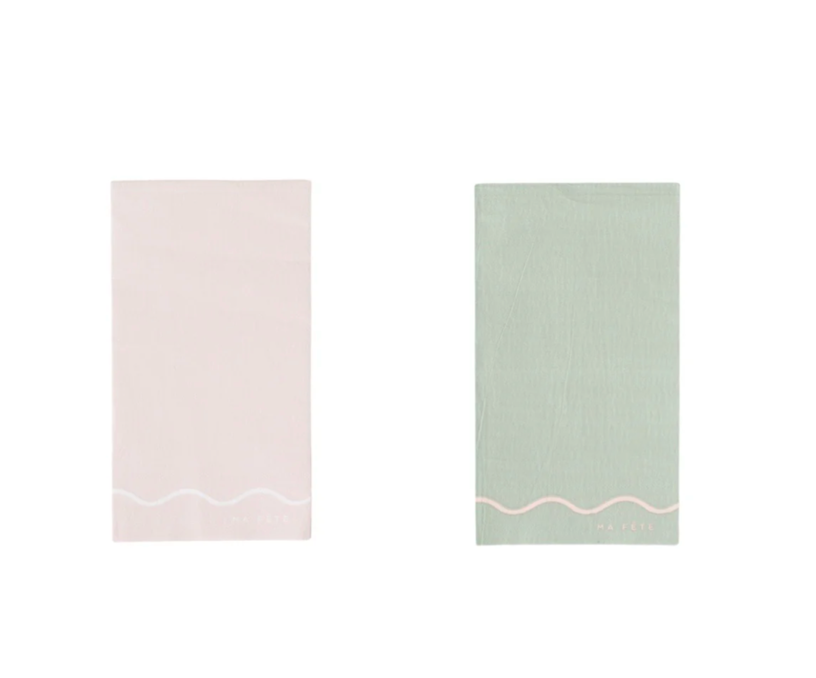 x16 PASTEL PINK & MINT PAPER NAPKINS - Winterberries