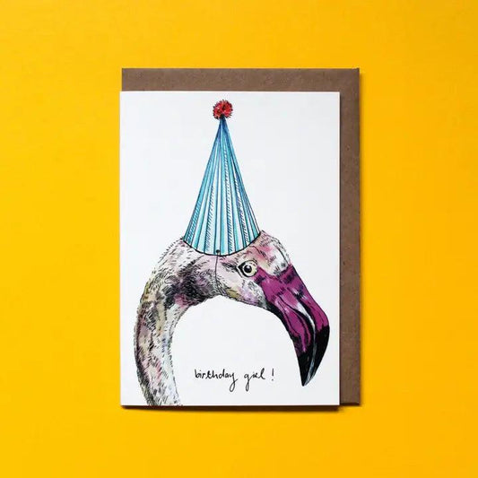 PARTY FLAMINGO BIRTHDAY CARD - Winterberries