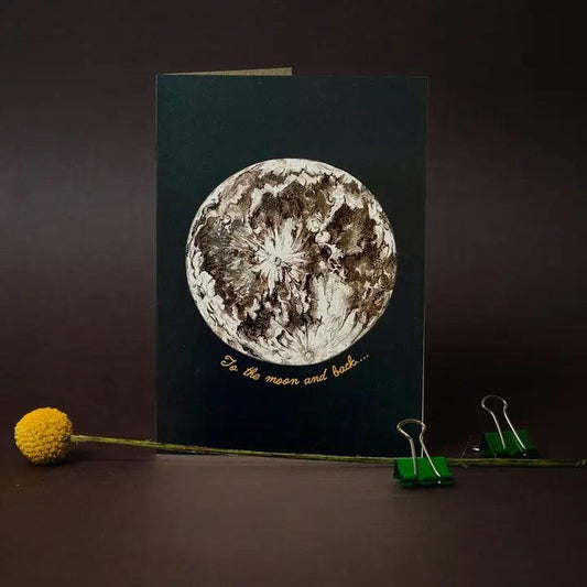 To the Moon and Back Love Card - Winterberries