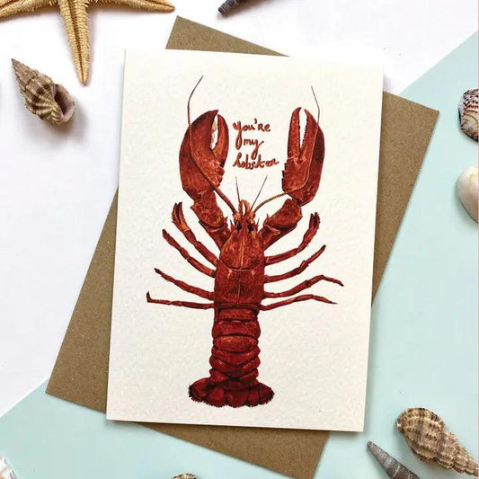You're My Lobster Love Card - Winterberries