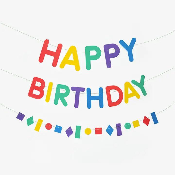 HAPPY BIRTHDAY MULTI-COLOUR BUNTING - Winterberries