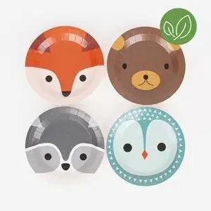 x8 Forest Animals Plates - Winterberries