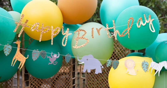 HAPPY BIRTHDAY SAFARI ANIMALS BUNTING SET - Winterberries