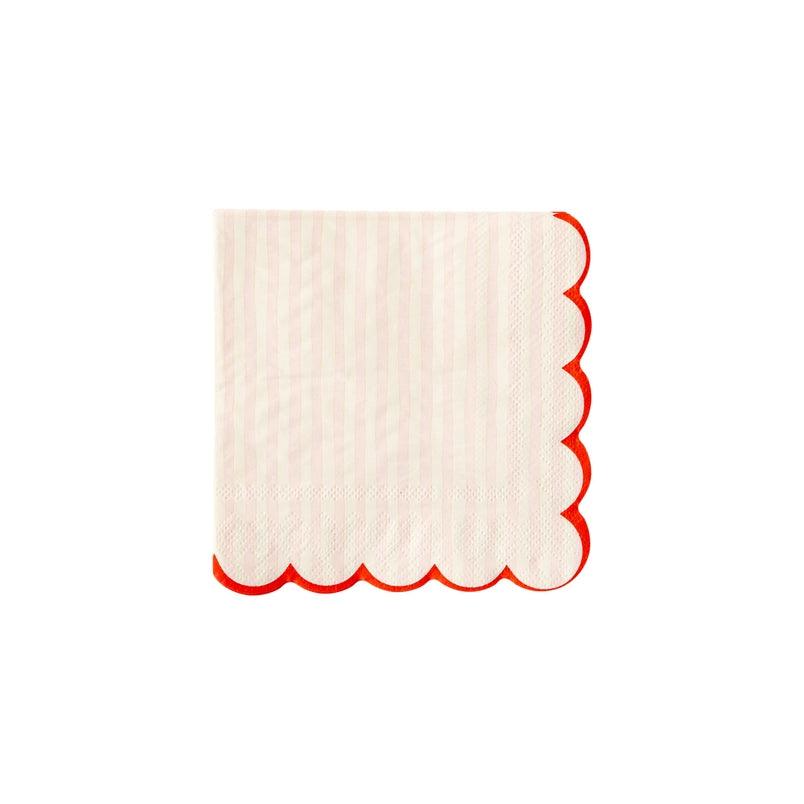 x24 Pink Stripe Napkins - Winterberries