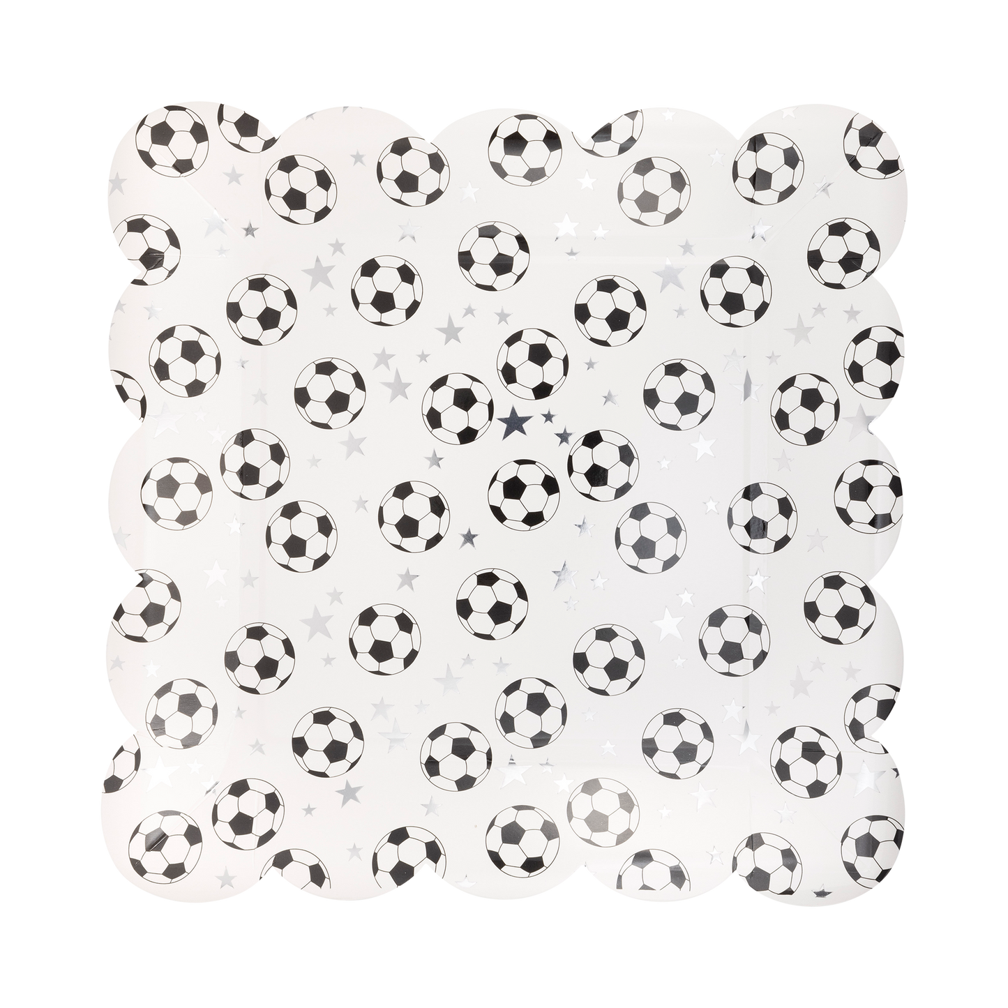 x8 FOOTBALL SCATTERED BALL PAPER PLATES - Winterberries