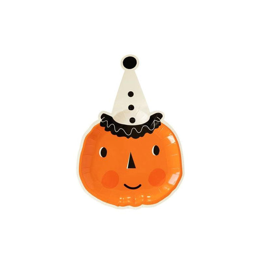 x8 Halloween Pumpkin Plates - Winterberries