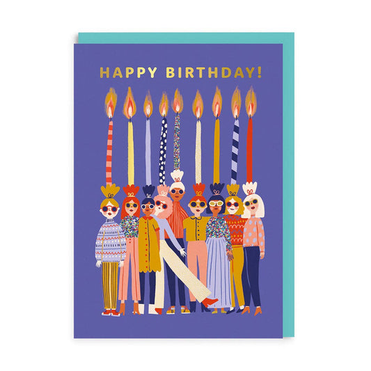'HAPPY BIRTHDAY!' CANDLES LADIES BIRTHDAY CARD - Winterberries