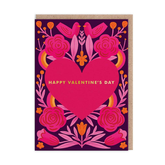 Heart Valentine's Day Card (10746) - Winterberries