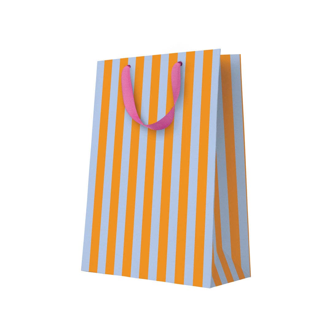 ORANGE AND BLUE LARGE GIFT BAG - Winterberries