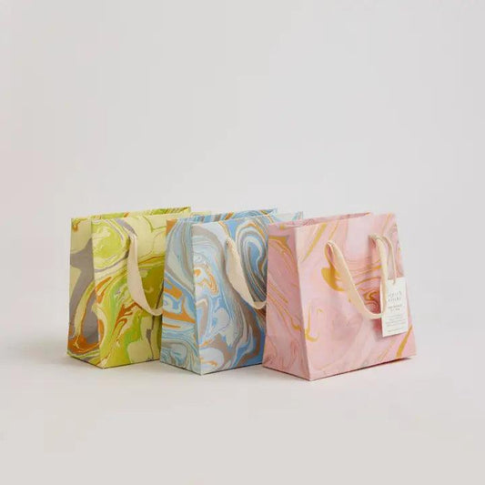 Hand Marbled Gift Bags (Small) - Pastel - Winterberries