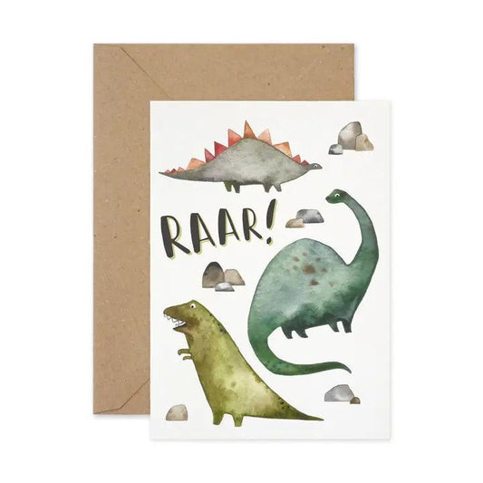 Raar! Dinosaurs Card - Winterberries