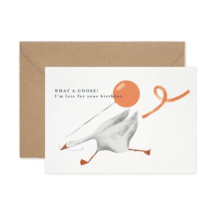 What A Goose! Card - Winterberries