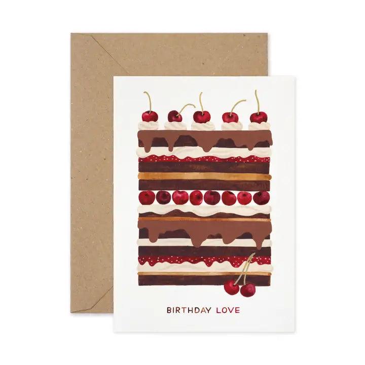 Chocolate Cake Card - Winterberries