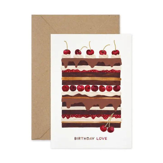 Chocolate Cake Card - Winterberries