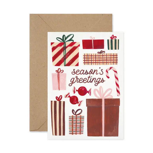 Christmas Presents Christmas Card - Winterberries