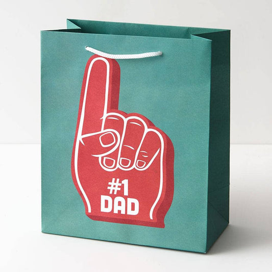 #1 Dad Foam Finger Gift Bag - Winterberries