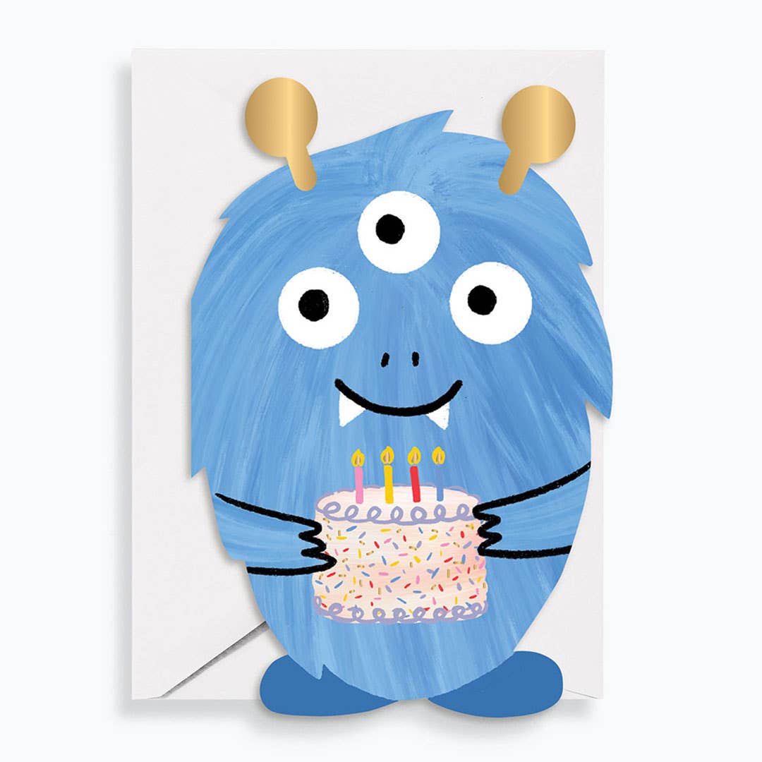 DIE CUT MONSTEROUSLY FUN BIRTHDAY CARD - Winterberries