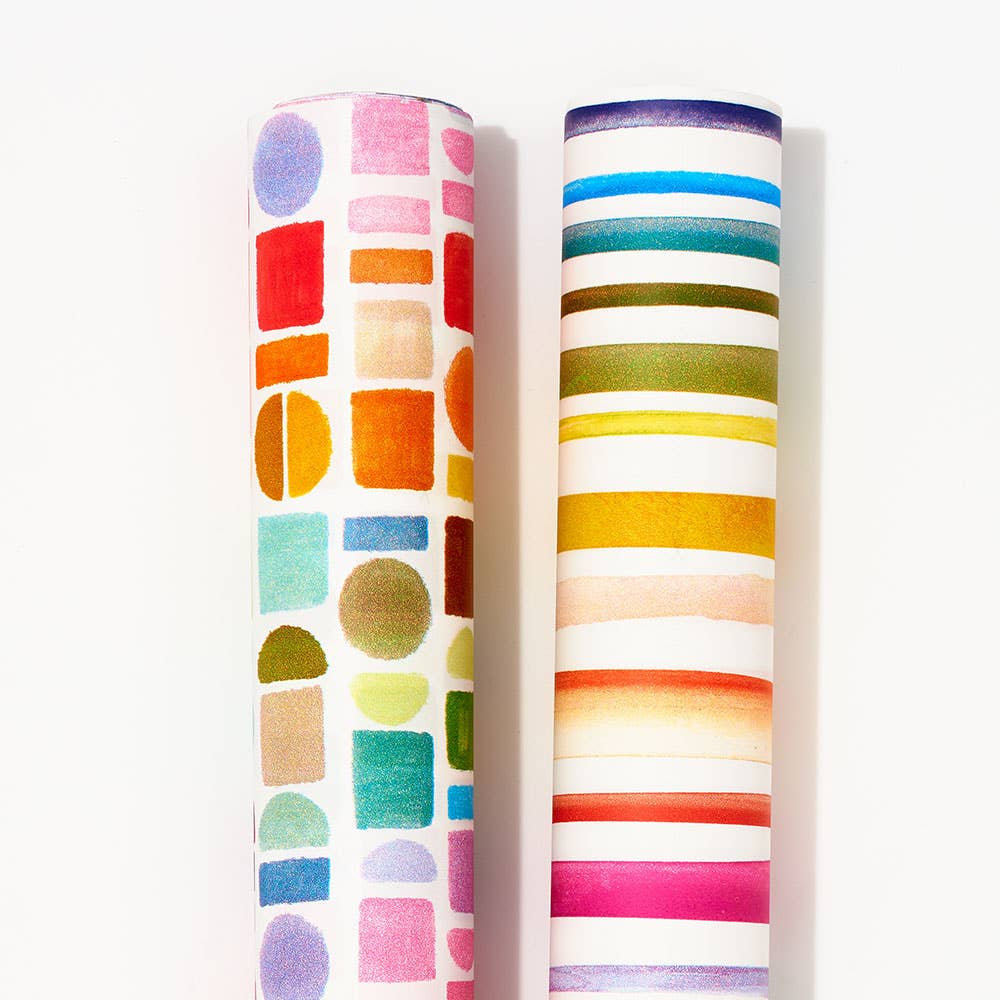 WATERCOLOUR WRAPPING PAPER TWO ROLL SET - Winterberries