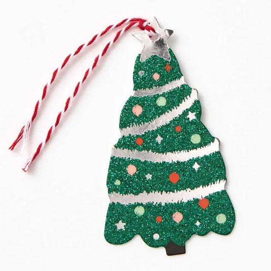 x10 Festive Tinsel Tree Hang Tag - Winterberries