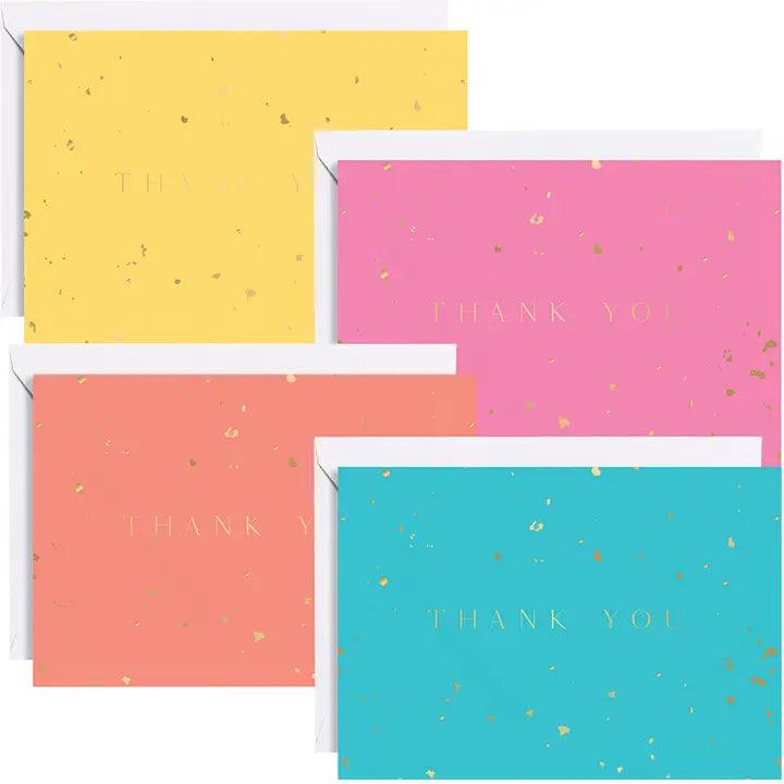 x1 Gold Fleck Thank You Card - Winterberries