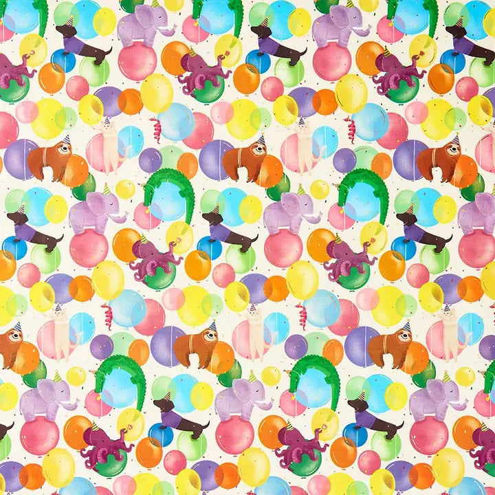 Balloon Animal Wrapping Paper - Winterberries