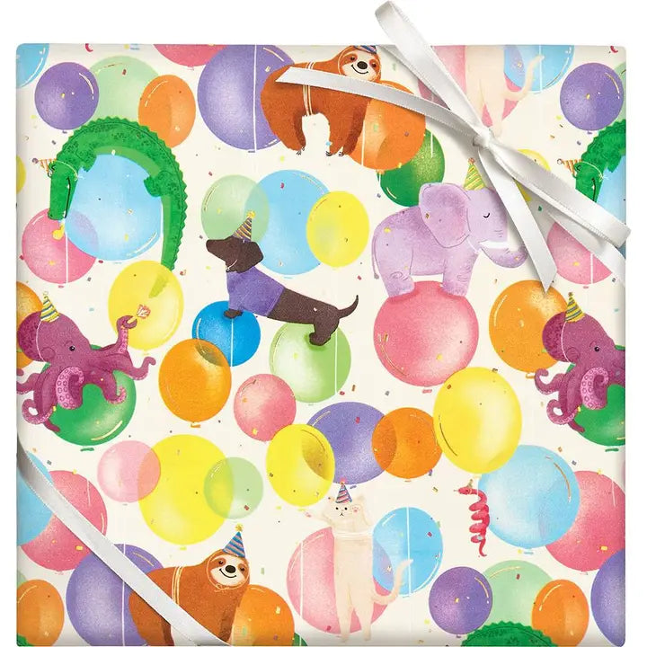 Balloon Animal Wrapping Paper - Winterberries